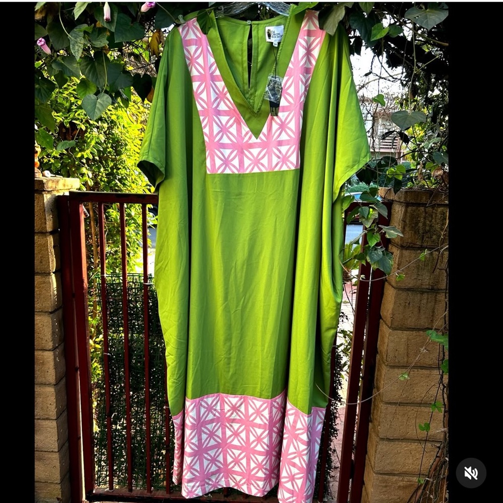 The Oblong Box Shop Breeze Block Caftan NWT
